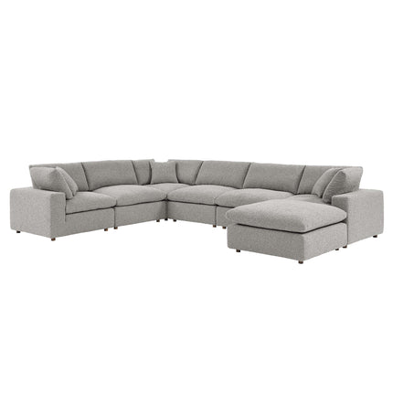 Modway EEI-6370 Commix 7-Piece Down Filled Overstuffed Boucle Sectional Sofa Modway