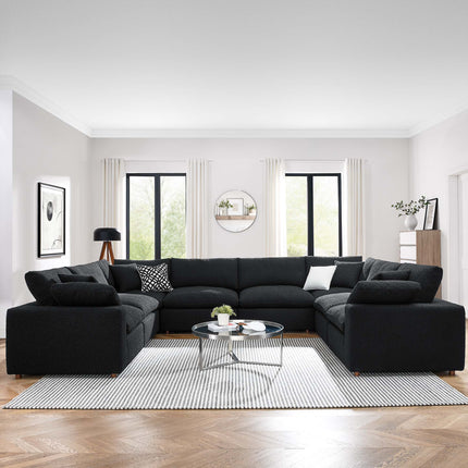 Modway EEI-6371 Commix 8-Piece Down Filled Overstuffed Boucle Fabric Sectional Sofa Modway