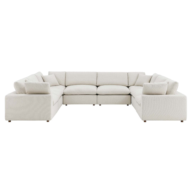 Modway EEI-6371 Commix 8-Piece Down Filled Overstuffed Boucle Fabric Sectional Sofa Modway