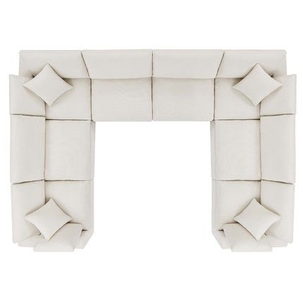 Modway EEI-6371 Commix 8-Piece Down Filled Overstuffed Boucle Fabric Sectional Sofa Modway