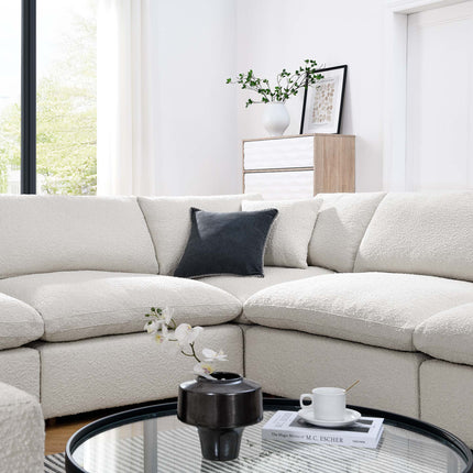 Modway EEI-6371 Commix 8-Piece Down Filled Overstuffed Boucle Fabric Sectional Sofa Modway