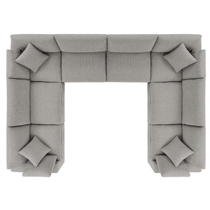 Modway EEI-6371 Commix 8-Piece Down Filled Overstuffed Boucle Fabric Sectional Sofa Modway