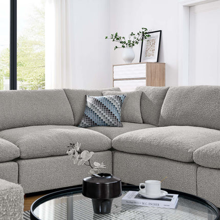 Modway EEI-6371 Commix 8-Piece Down Filled Overstuffed Boucle Fabric Sectional Sofa Modway