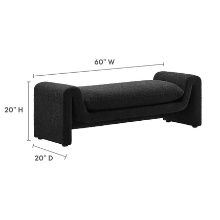 Modway EEI-6379 Waverly Boucle Fabric Bench Modway