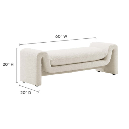 Modway EEI-6379 Waverly Boucle Fabric Bench Modway