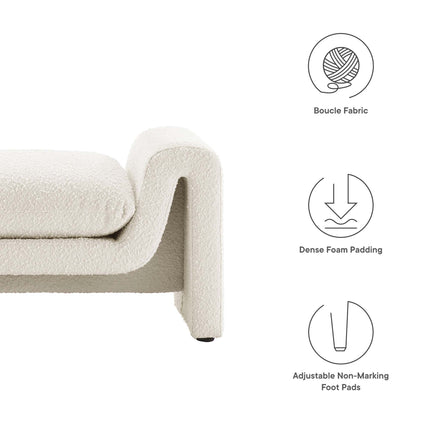 Modway EEI-6379 Waverly Boucle Fabric Bench Modway