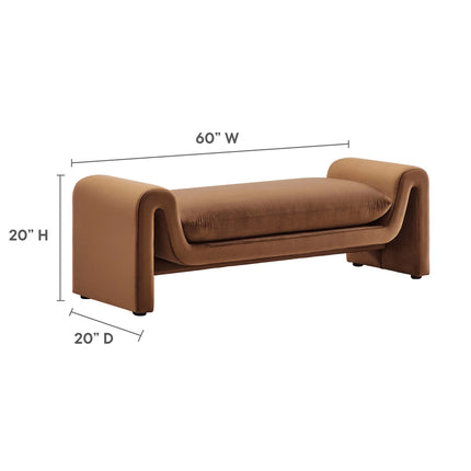 Modway EEI-6380 Waverly Performance Velvet Bench Modway