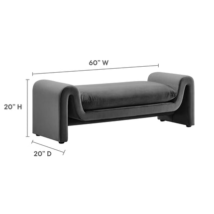 Modway EEI-6380 Waverly Performance Velvet Bench Modway