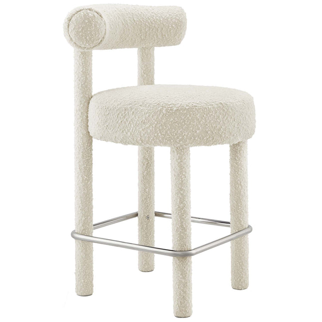 Modway EEI-6383 Toulouse Boucle Fabric Counter Stool - Plaza Home Decor