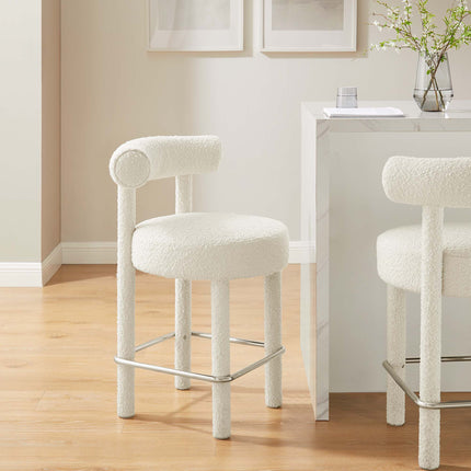 Modway EEI-6383 Toulouse Boucle Fabric Counter Stool - Plaza Home Decor