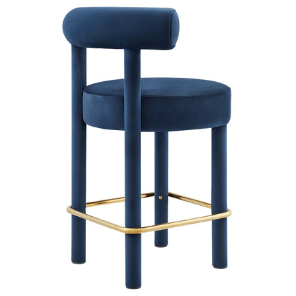 Modway EEI-6384 Toulouse Performance Velvet Counter Stool - Plaza Home Decor