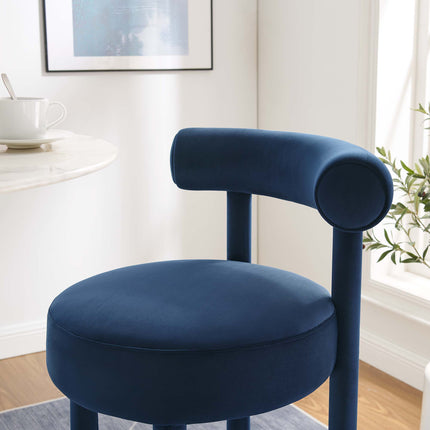 Modway EEI-6386 Toulouse Performance Velvet Bar Stool - Plaza Home Decor