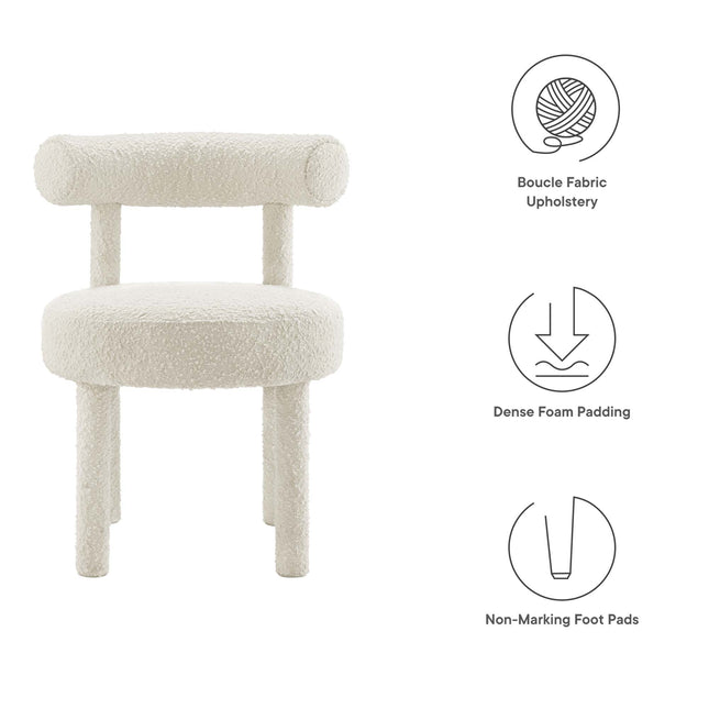 Modway EEI-6387 Toulouse Boucle Fabric Dining Chair - Plaza Home Decor