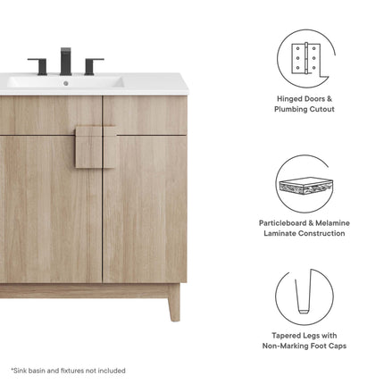 Modway EEI-6400 Miles 36" Bathroom Vanity Cabinet (Sink Basin Not Included) Modway