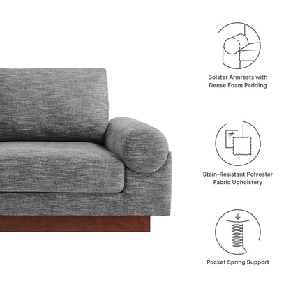 Modway EEI-6401 Oasis Upholstered Fabric Sofa Modway