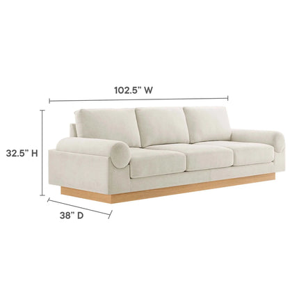 Modway EEI-6401 Oasis Upholstered Fabric Sofa Modway