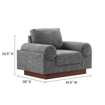 Modway EEI-6402 Oasis Upholstered Fabric Armchair Modway