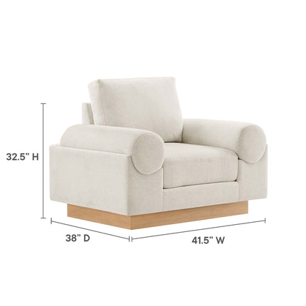 Modway EEI-6402 Oasis Upholstered Fabric Armchair Modway