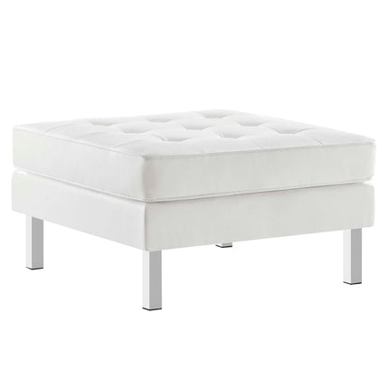 Modway EEI-6409 Loft Tufted Vegan Leather Armchair and Ottoman Set Modway