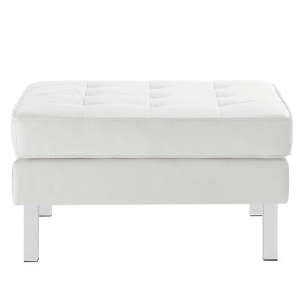 Modway EEI-6409 Loft Tufted Vegan Leather Armchair and Ottoman Set Modway