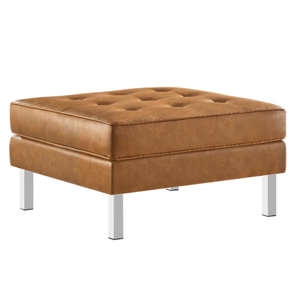 Modway EEI-6410 Loft Tufted Vegan Leather Sofa and Ottoman Set Modway