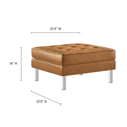 Modway EEI-6410 Loft Tufted Vegan Leather Sofa and Ottoman Set Modway