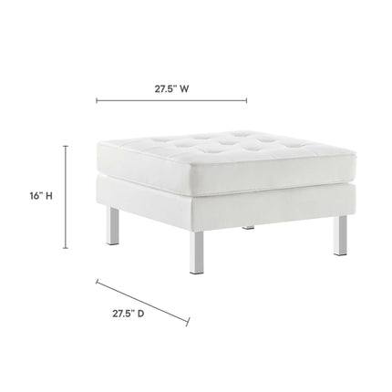 Modway EEI-6410 Loft Tufted Vegan Leather Sofa and Ottoman Set Modway