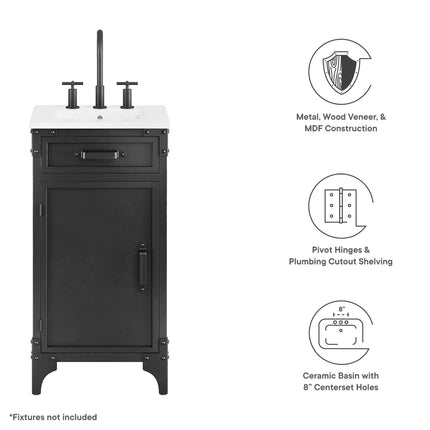 Modway EEI-6411 Steamforge 18" Bathroom Vanity - Plaza Home Decor
