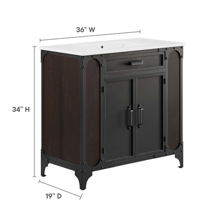 Modway EEI-6417 Steamforge 36" Bathroom Vanity - Plaza Home Decor