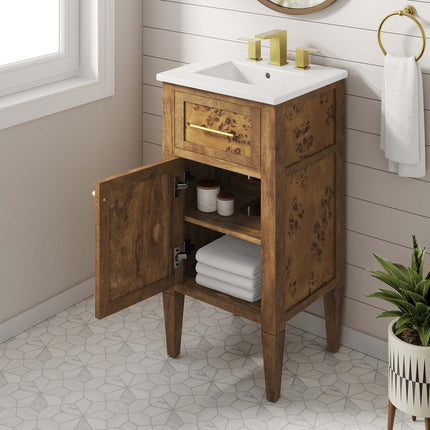 Modway EEI-6436 Elysian 18" Wood Bathroom Vanity Modway