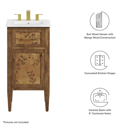 Modway EEI-6436 Elysian 18" Wood Bathroom Vanity Modway