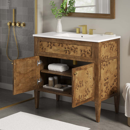 Modway EEI-6448 Elysian 36" Wood Bathroom Vanity Modway