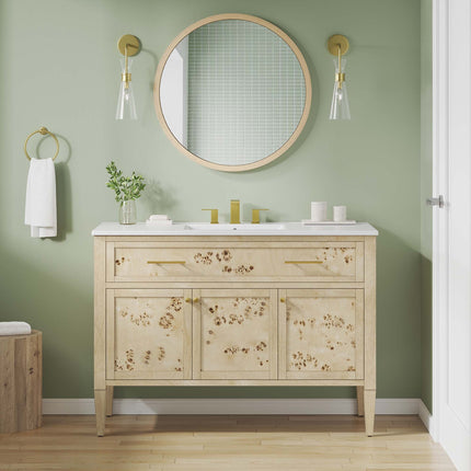 Modway EEI-6451 Elysian 48" Wood Single Sink Bathroom Vanity Modway
