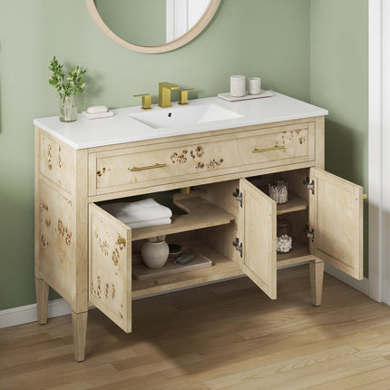 Modway EEI-6451 Elysian 48" Wood Single Sink Bathroom Vanity Modway