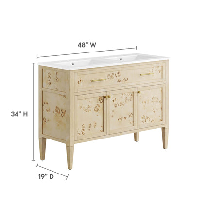 Modway EEI-6454 Elysian 48" Double Sink Bathroom Vanity Modway