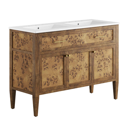 Modway EEI-6456 Elysian 48" Wood Double Sink Bathroom Vanity Modway