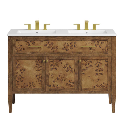 Modway EEI-6456 Elysian 48" Wood Double Sink Bathroom Vanity Modway
