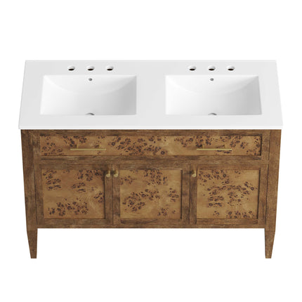 Modway EEI-6456 Elysian 48" Wood Double Sink Bathroom Vanity Modway