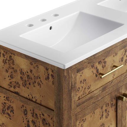 Modway EEI-6456 Elysian 48" Wood Double Sink Bathroom Vanity Modway