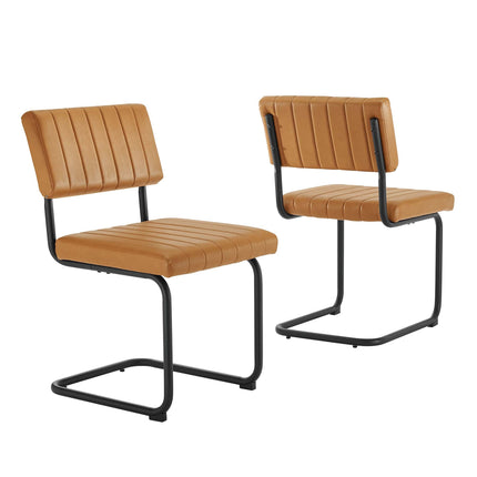 Modway EEI-6470 Parity Vegan Leather Dining Side Chairs Set of 2 Modway