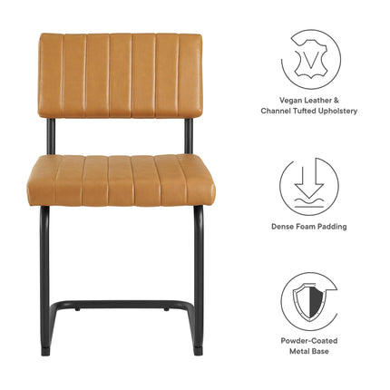 Modway EEI-6470 Parity Vegan Leather Dining Side Chairs Set of 2 Modway
