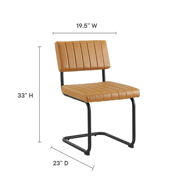 Modway EEI-6470 Parity Vegan Leather Dining Side Chairs Set of 2 Modway