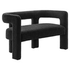 Black / Boucle Upholstered