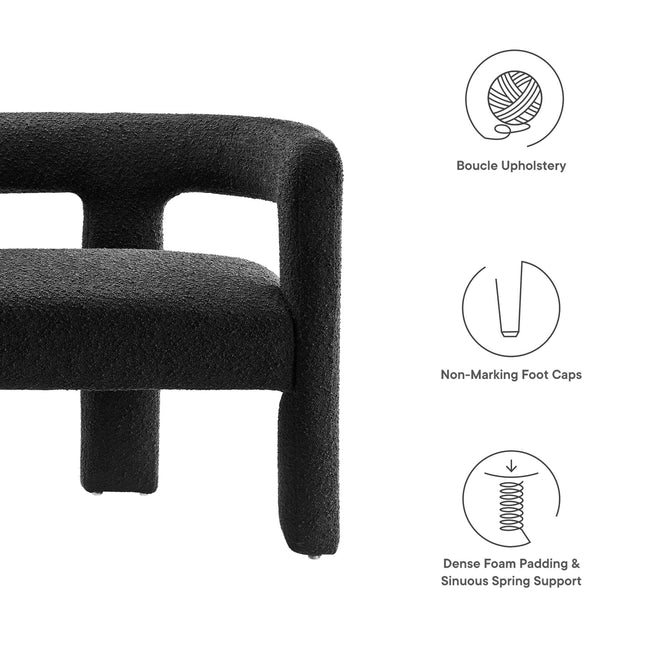 Modway EEI-6477 Kayla Boucle Upholstered Loveseat Modway
