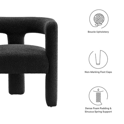 Modway EEI-6479 Kayla Boucle Upholstered Armchair Modway