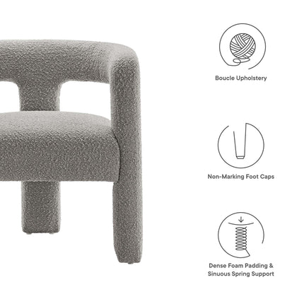 Modway EEI-6479 Kayla Boucle Upholstered Armchair Modway
