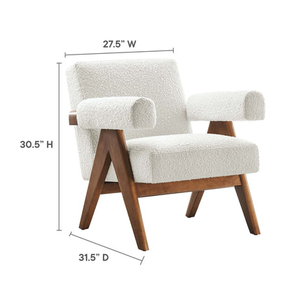 Modway EEI-6502 Lyra Boucle Fabric Armchair Modway