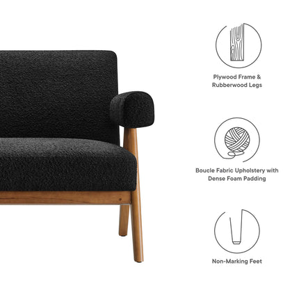 Modway EEI-6504 Lyra Boucle Fabric Loveseat Modway