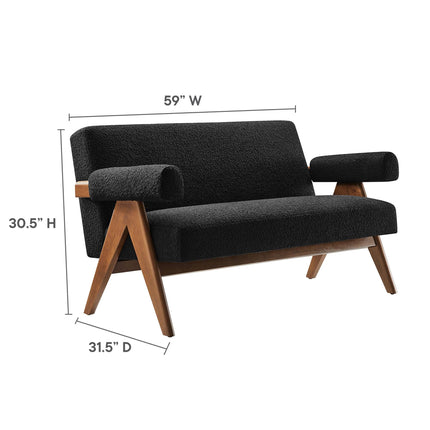 Modway EEI-6504 Lyra Boucle Fabric Loveseat Modway