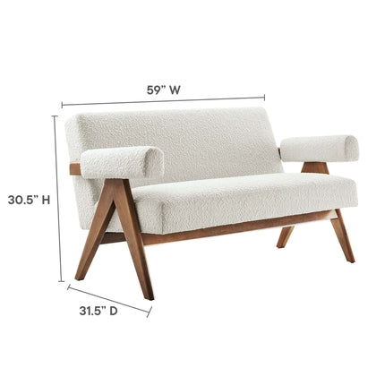 Modway EEI-6504 Lyra Boucle Fabric Loveseat Modway